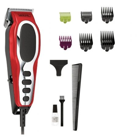 Wahl Close Cut Pro Rojo con 6 peines guía